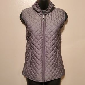 Grey Zip Up Puffer Mifresia Vest